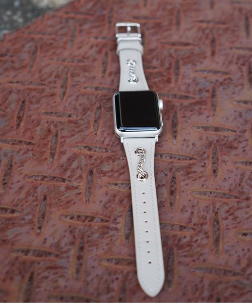 zandy(ズィーアンドワイ)の「zandy ズィー・アンド・ワイ/ Apple Watch バンド チェーン飾り PUレザー ヴィンテージ風 アップルウォッチベルト ユニセックス【チェーンカザリレザーバンド】 //// leather13(デジタル腕時計・メンズ・ダークブラウン/ブラウン/グリーン/グレー/ブラック/グレイッシュベージュ・S/M)」の16枚目の写真