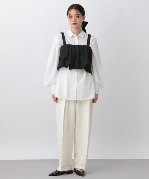 A part by（アパートバイ）の「２タックコクーンパンツ（その他パンツ・レディース・ブラック/アイボリー・SMALL/MEDIUM）」の5枚目の写真