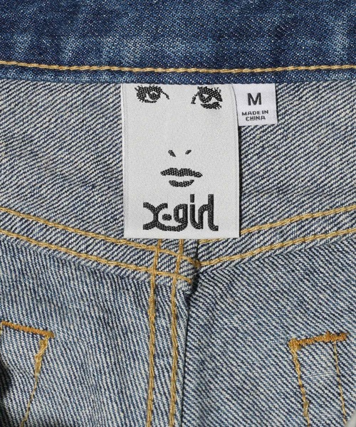 X-girl ジーンズ 2-TONE LOW-RISE DENIM PANTS 20%OFF セール】エックスガール デニムパンツ M ローライズ