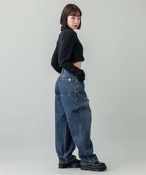 極美品　X-girl エックスガール デニムパンツ　イージーパンツ　S WAIST ADJUST DENIM PANTS（デニムパンツ）｜X-girl（エックス