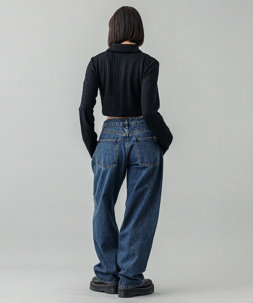 X-girl（エックスガール）の「LOW RISE DENIM PANTS（デニムパンツ・レディース・ライトインディゴブルー・M/XS/S）」の12枚目の写真