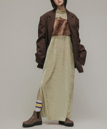 M TO R（ムウトアール）の「［ONE-PIECE］VELOUR LONG TIE MAXI LENGTH DRESS（ワンピース）」