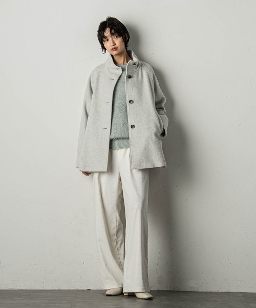 MAYSON GREY（メイソングレイ）の「クルーネックシャギーニットプルオーバー（ニット/セーター・レディース・オフホワイト/ネイビー/グリーン・M）」の5枚目の写真