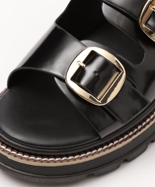 BAYFLOW（ベイフロー）の「ダブルバックルサンダル（サンダル・レディース・ベージュ/ブラック・MEDIUM/LARGE）」の11枚目の写真