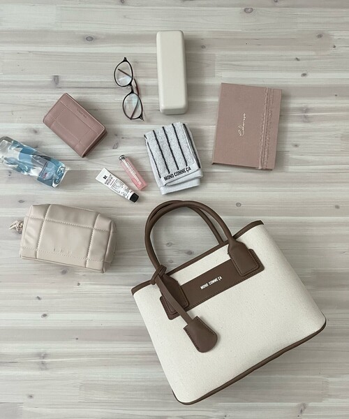 MONO　COMME CA（モノコムサ）の「キャンバストート（トートバッグ・レディース・ブラック/ライトグレー/キナリ・FREE）」の14枚目の写真