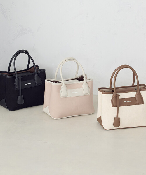 MONO　COMME CA（モノコムサ）の「キャンバストート（トートバッグ・レディース・ブラック/ライトグレー/キナリ・FREE）」の15枚目の写真