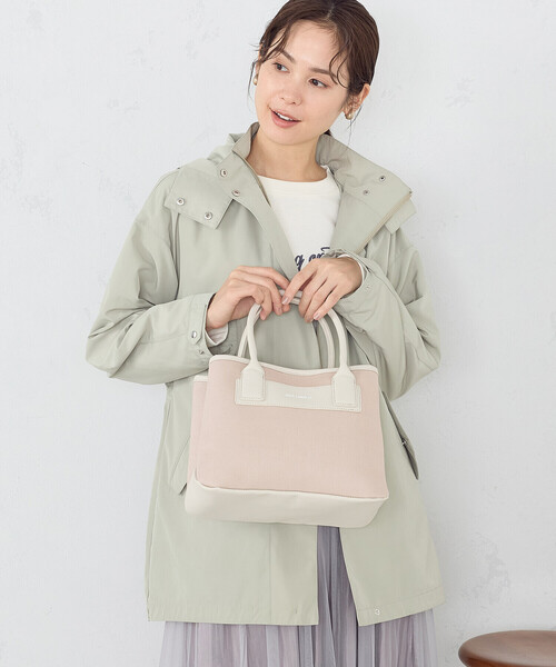 MONO　COMME CA（モノコムサ）の「キャンバストート（トートバッグ・レディース・ブラック/ライトグレー/キナリ・FREE）」の4枚目の写真