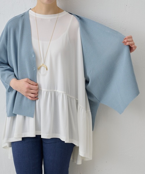 BEARDSLEY(ビアズリー)の「サラッとカーディガン(カーディガン/ボレロ・レディース・ホワイト/ブルー/ブラック/ピンク/ライトグレー/オレンジ/サンドベージュ/ブルー系その他・FREE)」の22枚目の写真