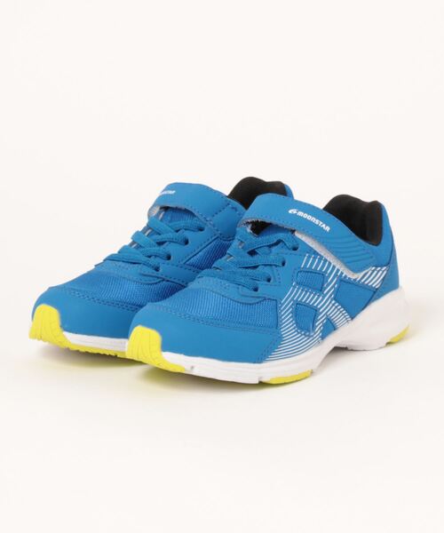 MoonStar(ムーンスター)の「MOONSTAR ムーンスター 19-24 エアログライド BOYS エアログライド001B AG J001 BOYS ブルー(スニーカー・キッズ・ブルー・22.5/23.5/24.0cm/20/19/21.5/22.0cm/21/23.0cm)」の1枚目の写真