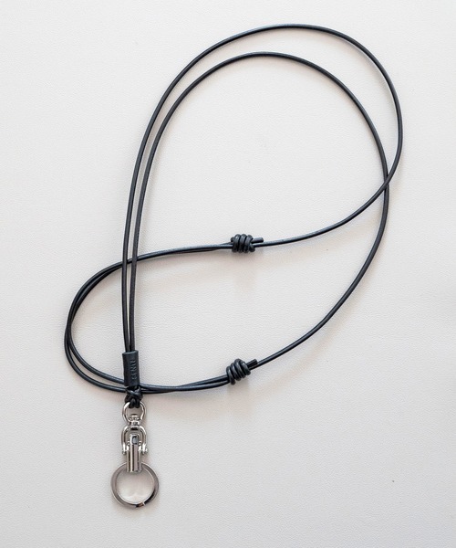 Senti(センティ)の「SENTI センティ / CLIP LEATHER STRAP クリップレザーネックレス レザーストラップ マルチホルダー / 2019(ネックレス・メンズ・ブラック/キャメル/アイボリー・FREE)」の5枚目の写真