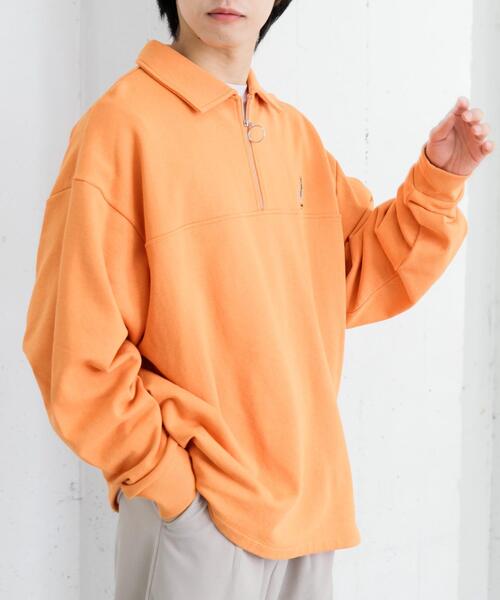 SENSE OF PLACE by URBAN RESEARCH(センスオブプレイスバイアーバンリサーチ)の「『別注』『ユニセックス』TeddyBear×SOP テディベアハーフZIPスウェット(スウェット・メンズ・オートミール/オレンジ/チャコールグレー・MEDIUM/LARGE)」の9枚目の写真