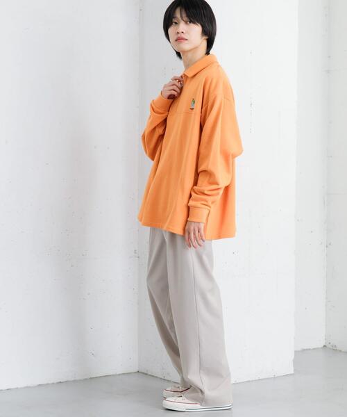 SENSE OF PLACE by URBAN RESEARCH(センスオブプレイスバイアーバンリサーチ)の「『別注』『ユニセックス』TeddyBear×SOP テディベアハーフZIPスウェット(スウェット・メンズ・オートミール/オレンジ/チャコールグレー・MEDIUM/LARGE)」の13枚目の写真