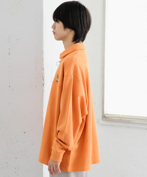 SENSE OF PLACE by URBAN RESEARCH(センスオブプレイスバイアーバンリサーチ)の「『別注』『ユニセックス』TeddyBear×SOP テディベアハーフZIPスウェット(スウェット・メンズ・オートミール/オレンジ/チャコールグレー・MEDIUM/LARGE)」の15枚目の写真