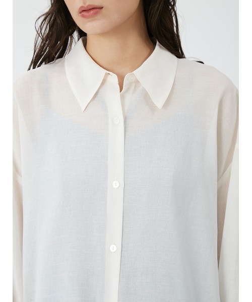 FRAY I.D（フレイアイディー）の「リネンライクシアーシャツ（シャツ