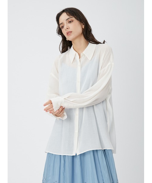 FRAY I.D（フレイアイディー）の「リネンライクシアーシャツ（シャツ