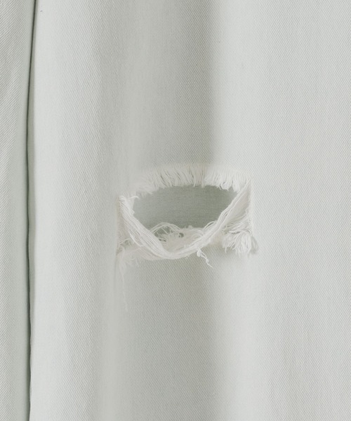 DOOPZ（ドープス）の「Damage Wide Buggy Denim - ダメージワイドバギーデニム（デニムパンツ・メンズ・ライトブルー/ブラック/ホワイト・LARGE/MEDIUM/SMALL）」の7枚目の写真