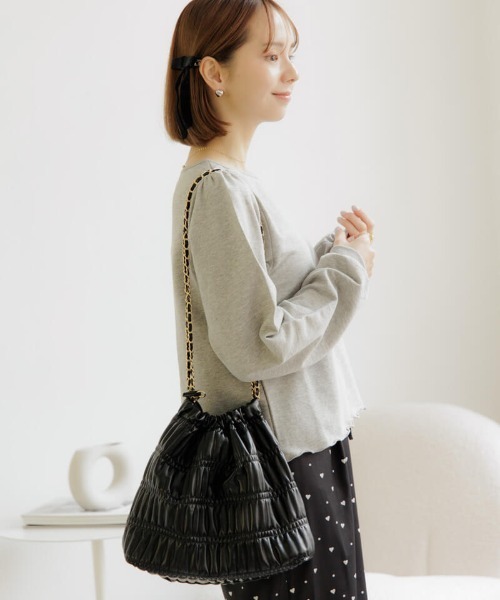 flower(フラワー)の「デイリーパフトップ(Tシャツ/カットソー・レディース・アイボリー/グレー・FREE)」の12枚目の写真