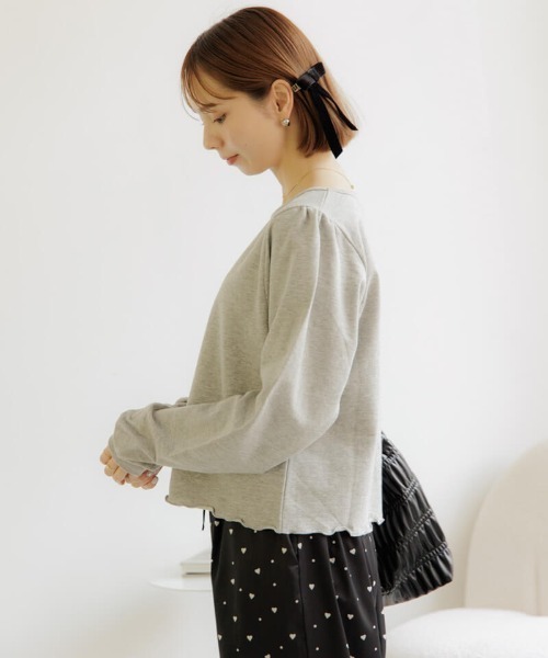 flower(フラワー)の「デイリーパフトップ(Tシャツ/カットソー・レディース・アイボリー/グレー・FREE)」の13枚目の写真