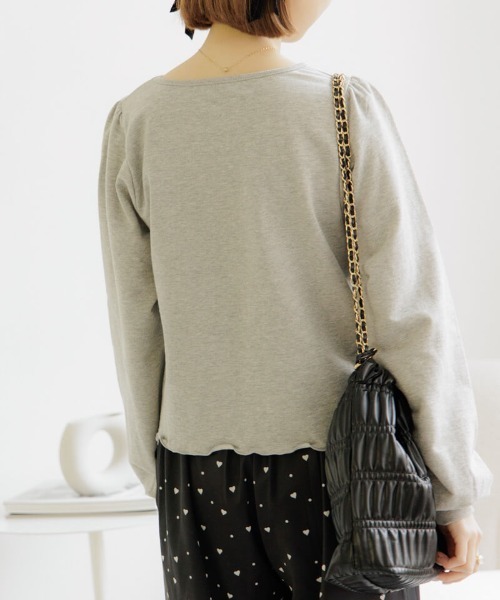 flower(フラワー)の「デイリーパフトップ(Tシャツ/カットソー・レディース・アイボリー/グレー・FREE)」の16枚目の写真