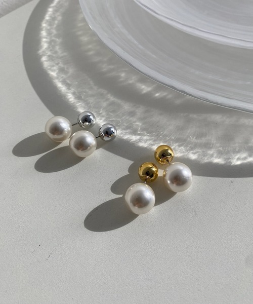 DouDou（ドゥドゥ）の「パール2WAYピアス（ピアス（両耳用）・レディース・シルバー/ゴールド・FREE）」の6枚目の写真