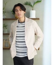 タカキュー メッシュドビー鹿の子 2ボタン カット ジャケット