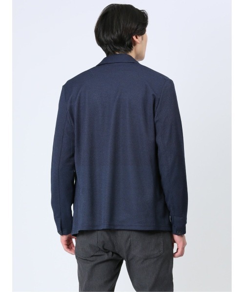 TAKA-Q(タカキュー)の「タカキュー メッシュドビー鹿の子 2ボタン カット ジャケット(カーディガン/ボレロ・メンズ・ベージュ/ブルー/ネイビー・LARGE/MEDIUM/X-LARGE)」の16枚目の写真