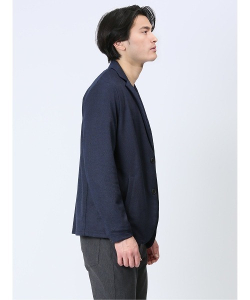 TAKA-Q(タカキュー)の「タカキュー メッシュドビー鹿の子 2ボタン カット ジャケット(カーディガン/ボレロ・メンズ・ベージュ/ブルー/ネイビー・LARGE/MEDIUM/X-LARGE)」の17枚目の写真
