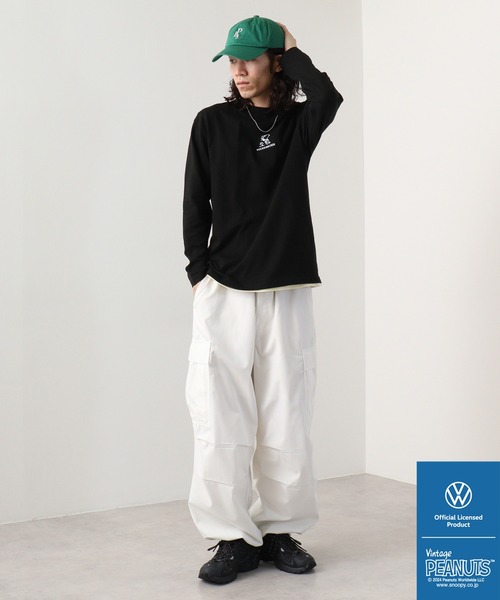 Volkswagen（フォルクスワーゲン）の「PEANUTS×Volks wagen 　長袖プリントＴシャツ（Tシャツ/カットソー・メンズ・ホワイト/ブラック・S/M/L/LL）」の12枚目の写真