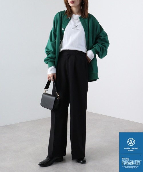 Volkswagen（フォルクスワーゲン）の「PEANUTS×Volks wagen 　長袖プリントＴシャツ（Tシャツ/カットソー・メンズ・ホワイト/ブラック・S/M/L/LL）」の4枚目の写真