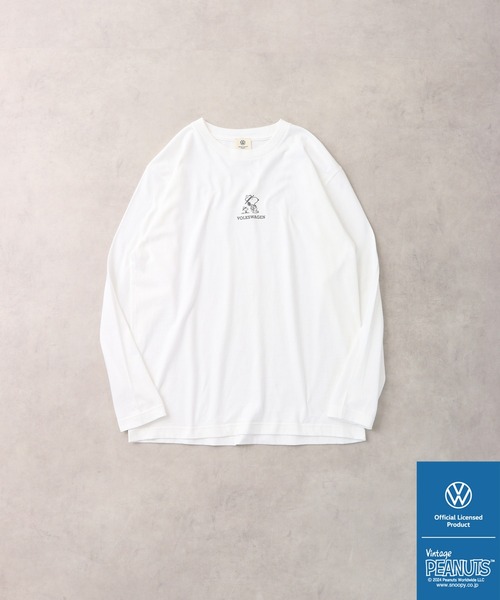 Volkswagen（フォルクスワーゲン）の「PEANUTS×Volks wagen 　長袖プリントＴシャツ（Tシャツ/カットソー・メンズ・ホワイト/ブラック・S/M/L/LL）」の14枚目の写真