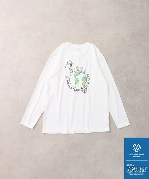 Volkswagen（フォルクスワーゲン）の「PEANUTS×Volks wagen 　長袖プリントＴシャツ（Tシャツ/カットソー・メンズ・ホワイト/ブラック・S/M/L/LL）」の16枚目の写真