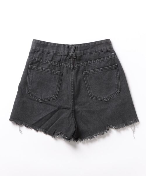 リボンプルオーバー＋リボンショートパンツ Mayree（メイリー）の「【Mayree】編上げリボンデニムショートパンツ