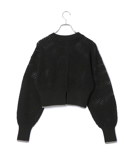 ADAM ET ROPE'（アダムエロペ）の「GIMA加工コットンアイレットニット（ニット/セーター・レディース・ブラック/ホワイト/ミント・FREE）」の11枚目の写真