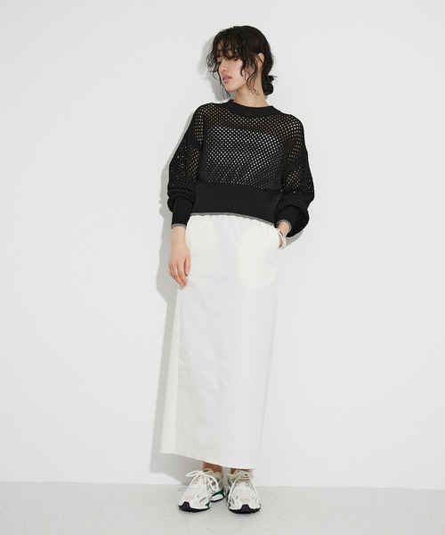 ADAM ET ROPE'（アダムエロペ）の「GIMA加工コットンアイレットニット（ニット/セーター・レディース・ブラック/ホワイト/ミント・FREE）」の19枚目の写真