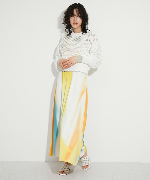 ADAM ET ROPE'（アダムエロペ）の「GIMA加工コットンアイレットニット（ニット/セーター・レディース・ブラック/ホワイト/ミント・FREE）」の20枚目の写真