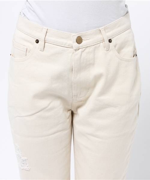 OUTLET（アウトレット）の「【who's who Chico】BYダメージツイルパンツ（その他パンツ・レディース・ナチュラル/アイボリー・MEDIUM/SMALL）」の6枚目の写真
