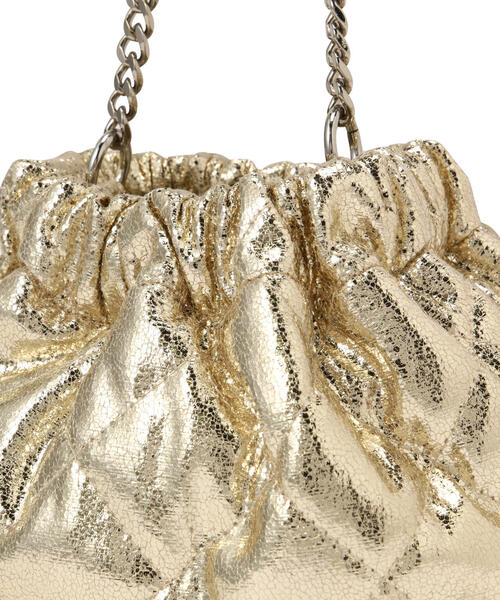 FREE'S MART（フリーズマート）の「チェーンポシェット（ショルダーバッグ・レディース・ブラック/ゴールド・ﾌﾘ-）」の11枚目の写真