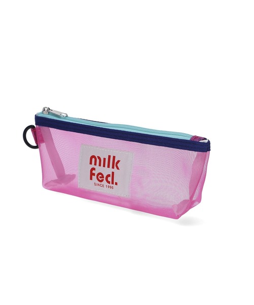 MILKFED.(ミルクフェド)の「MESH SLIM POUCH(ポーチ・レディース・ライトブルー/ホワイト/ピンク・ONE SIZE)」の6枚目の写真