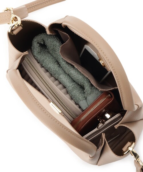 SHOO・LA・RUE（シューラルー）の「◆【2WAY】つまみハンドルミニトートバッグ（トートバッグ・レディース・グレー系4/ブラック/ベージュ・00）」の15枚目の写真