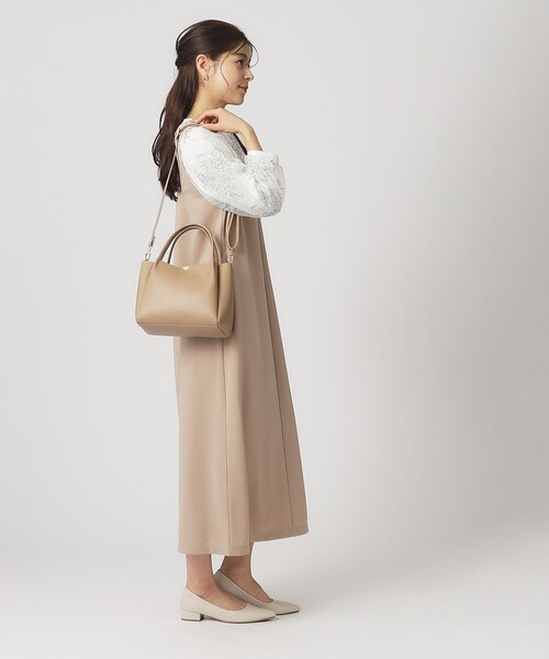 SHOO・LA・RUE（シューラルー）の「◆【2WAY】つまみハンドルミニトートバッグ（トートバッグ・レディース・グレー系4/ブラック/ベージュ・00）」の4枚目の写真