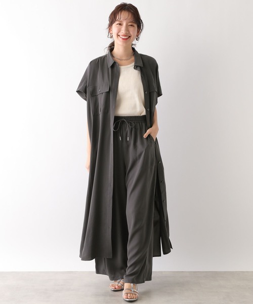 LEPSIM（レプシィム）の「マルチメリットカルゼワンピースSS　992051（ワンピース・レディース・ネイビー/チャコールグレー/ベージュ/ライトグリーン・FREE）」の20枚目の写真