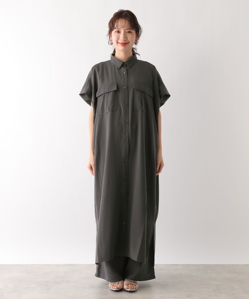 ワンピース Reformation S/M セール】マルチメリットカルゼ長袖ワンピース 242484
