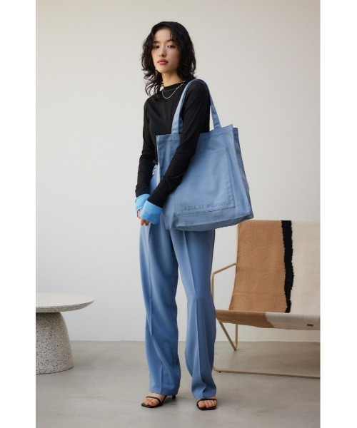 AZUL by moussy（アズールバイマウジー）の「ユーティリティキャンバストートバッグ（トートバッグ・レディース・ブラック/ライトブルー/グレイッシュベージュ/オフホワイト/ライトイエロー/ライトグリーン/ライトパープル/オレンジ・FREE）」の21枚目の写真