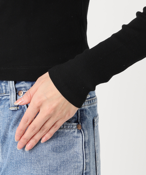 U by SPICK&SPAN(ユーバイスピックアンドスパン)の「シフォンテレコカットトップス(Tシャツ/カットソー・レディース・ホワイト/ライトグレー/ブラック・FREE)」の12枚目の写真