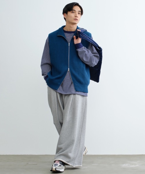 セール】Loose fit border long t-shirt／ルーズフィット