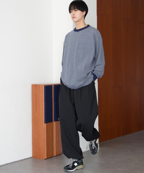 関税なし【RECTO】カシミアブレンド ルーズフィット Tシャツ RYE TENDER ライテンダー マーサーロングスリーブ Tシャツ