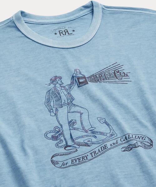 ◆【RRL】ジャージーグラフィックTシャツ◆ RRL Jersey Graphic Tee ダブルアールエル グラフィック Tシャツ