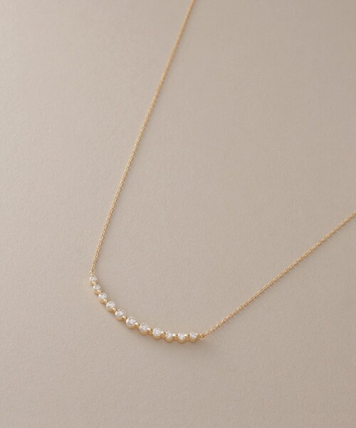 K18ダイヤモンド グラデ11石 ネックレス（ネックレス）｜COCOSHNIK
