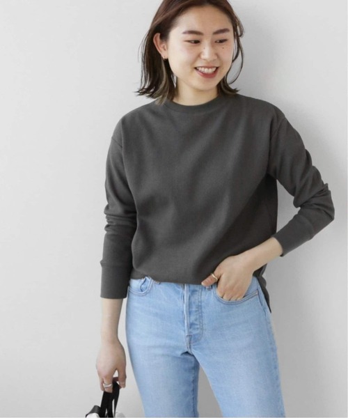 JOURNAL STANDARD relume（ジャーナルスタンダード　レリューム）の「《追加7》TCワッフルロングスリーブTシャツ（Tシャツ/カットソー・レディース・ライトグレー/ピンク/チャコールグレー/ライトブルー/ストーン・FREE）」の18枚目の写真