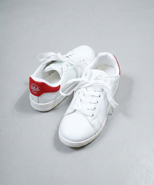 AAA(トリプルエー)の「AAA+ コートタイプ ベーシックスニーカー(スニーカー・レディース・レッド/ブラック×ブラック/ホワイト×ホワイト/ブラック/グリーン/ホワイト・41/39/37/36/35/40/38)」の6枚目の写真